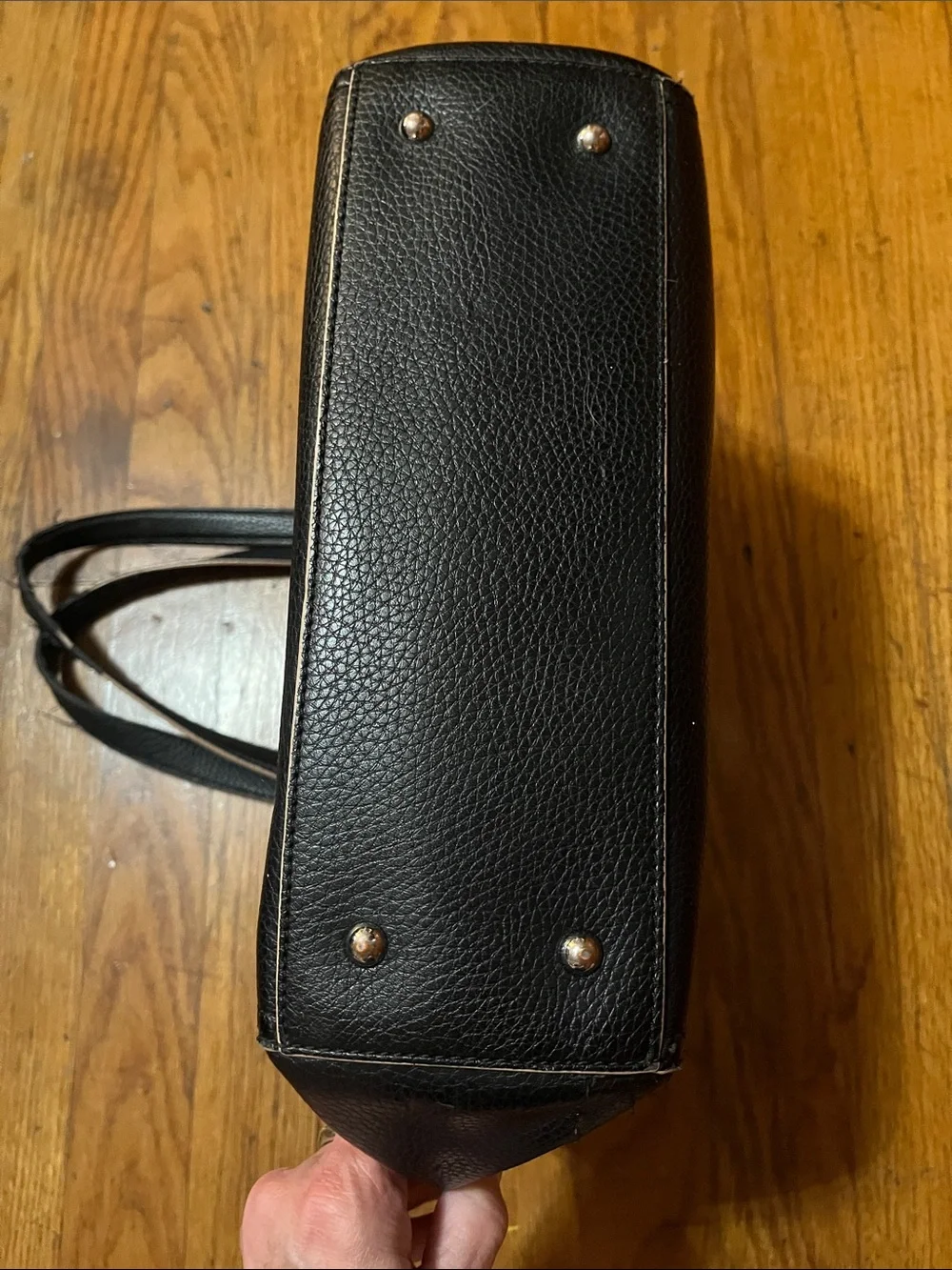 Lauren Ralph Lauren Black Tote Bag with Front Zip Pocket